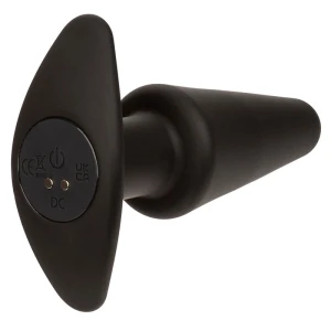 CALEXOTICS - KIIVOPOHJA KAIVETTU ANAL TULPPA 10 VIBRACIONES SILICONE BLACK